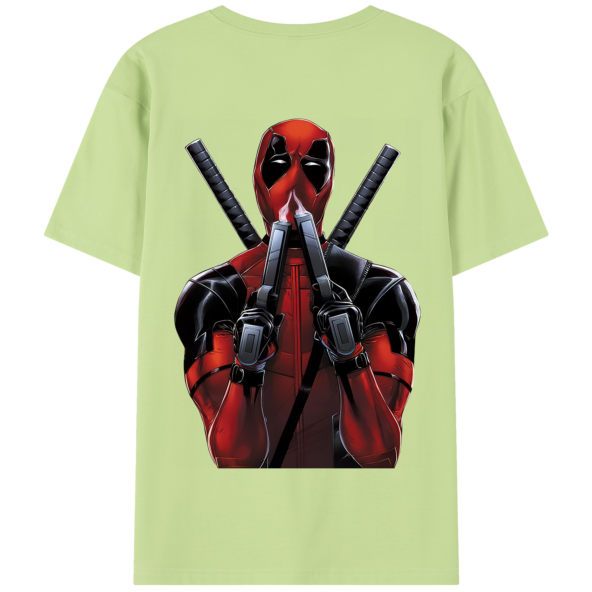 （画像用） Deadpool デッドプール 綿100％半袖Tシャツ（背面プリント）